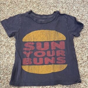 Kids Graphic Tee - Charcoal with Yellow and Red Design
